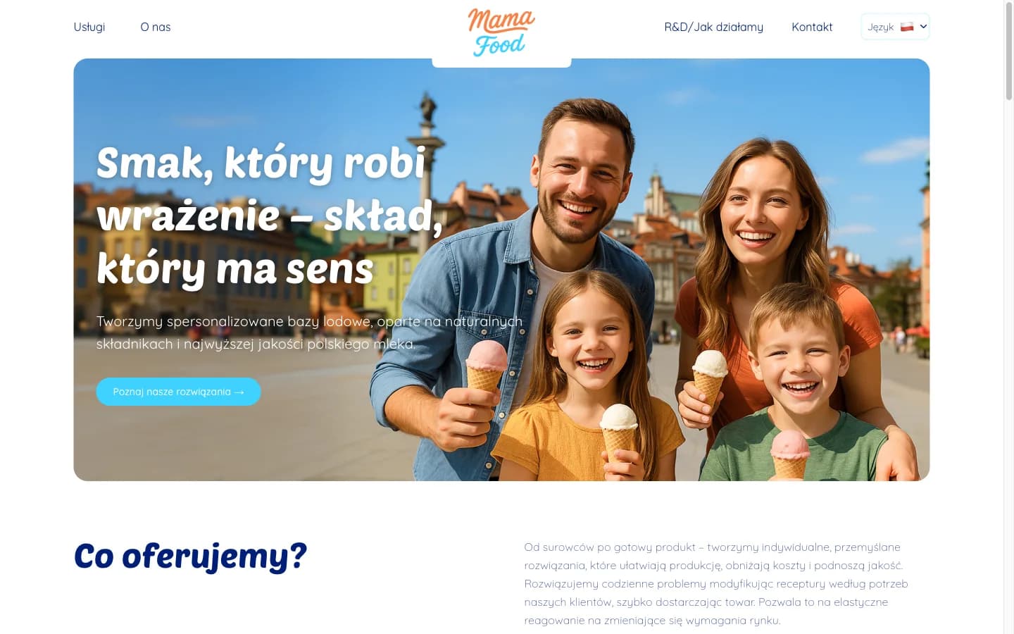 Zrzut strony Mama Food